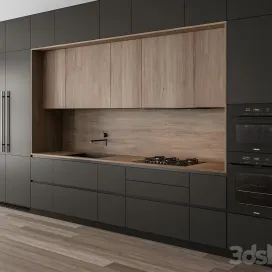 Kitchen modern wood black